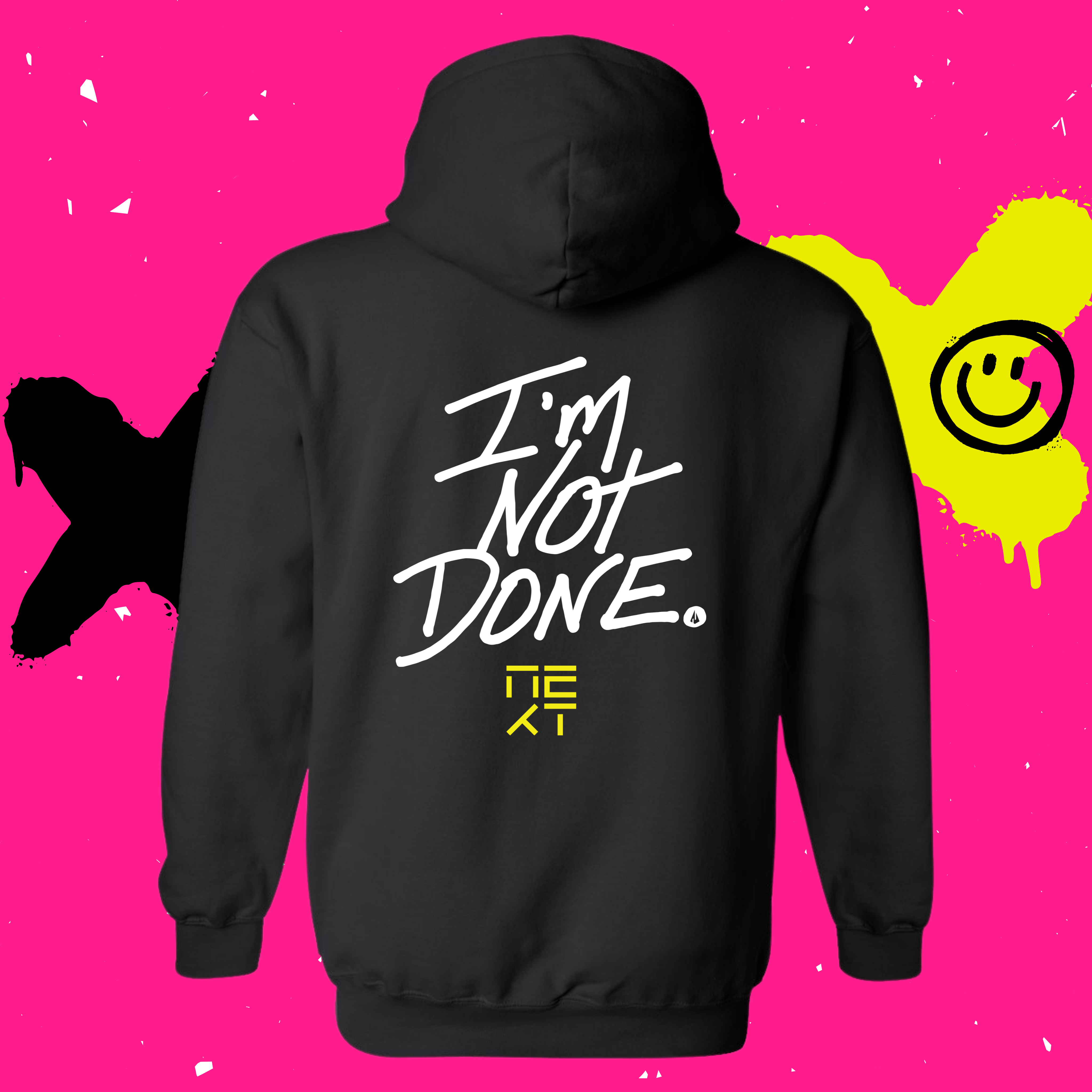 NEXT - Adult NEXT Yellow and Glow In The Dark Hooded Sweatshirt